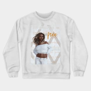 Carefree She (Rectangular Design) Crewneck Sweatshirt